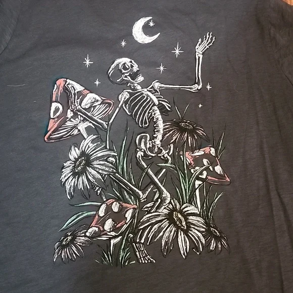 Torrid Skeleton Play Classic Fit Slub Notch Neck Tee - Picture 7 of 9